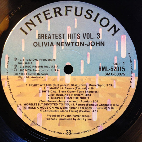 Olivia Newton-John – Olivia's Greatest Hits Vol. 3 LP vinyl record, image 4 of 7