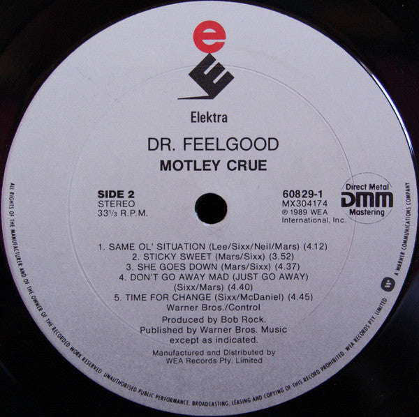 Mötley Crüe – Dr. Feelgood LP vinyl record, image 4 of 7