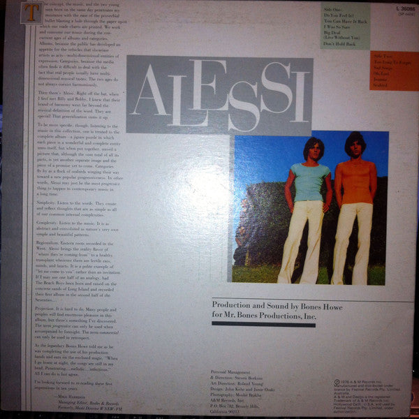 Alessi – Alessi LP vinyl record, image 2 of 5
