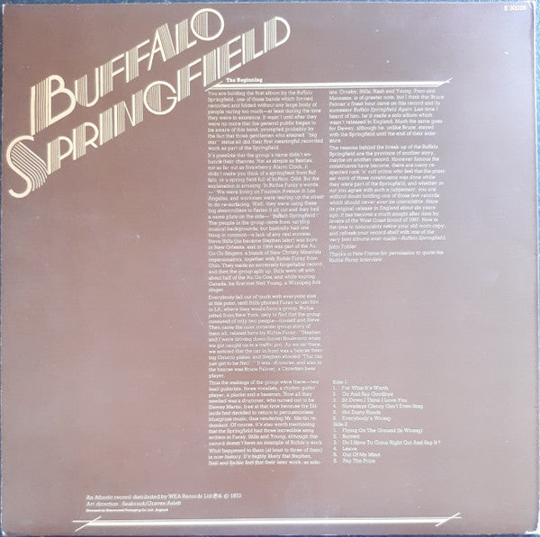 Buffalo Springfield – The Beginning LP vinyl record, image 2 of 4