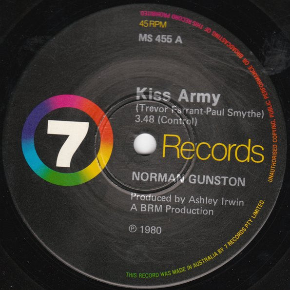 Norman Gunston – Kiss Army 7" vinyl record, image 3 of 4
