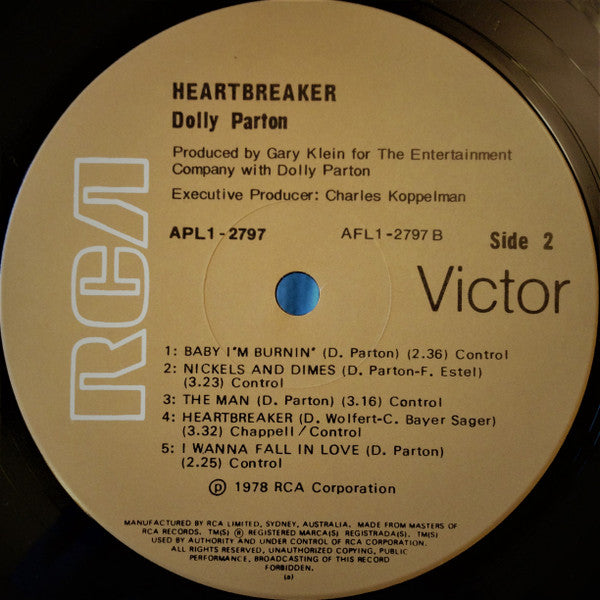 Dolly Parton – Heartbreaker LP vinyl record, image 10 of 10