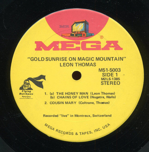 Leon Thomas – Gold Sunrise On Magic Mountain LP vinyl record, image 5 of 6