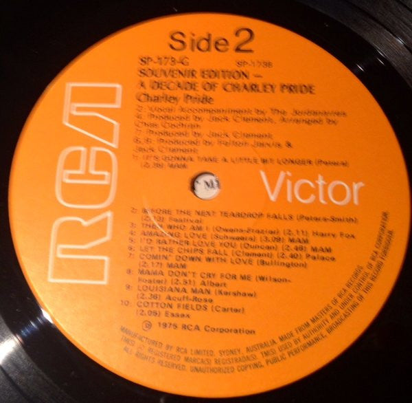 Charley Pride – A Decade Of Charley Pride LP vinyl record, image 6 of 6