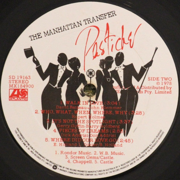 The Manhattan Transfer – Pastiche LP vinyl record, image 6 of 6