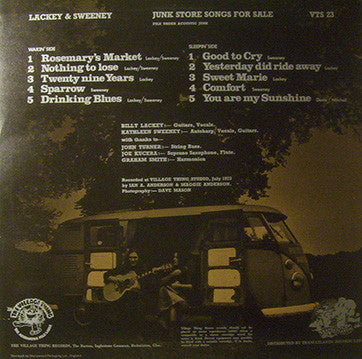 Lackey And Sweeney – Junk Store Songs For Sale LP vinyl record, image 2 of 4