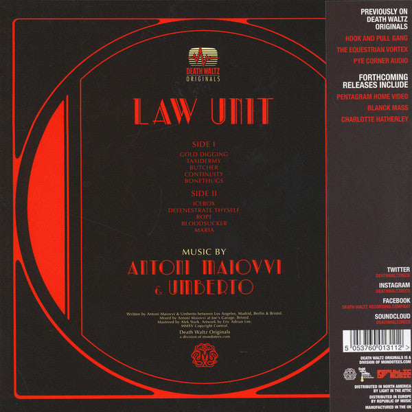 Antoni Maiovvi, Umberto – Law Unit LP vinyl record, image 3 of 4