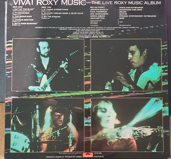 Roxy Music – Viva! Roxy Music - The Live Roxy Music Album LP vinyl record, image 5 of 7