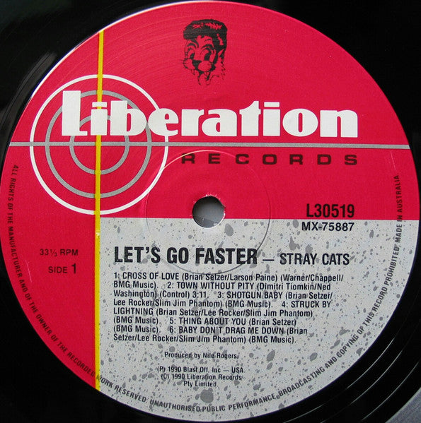 Stray Cats – Let's Go Faster LP vinyl record, image 3 of 6