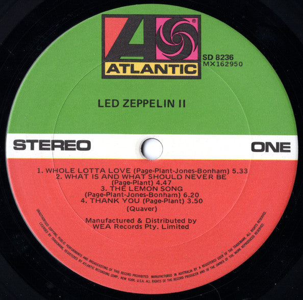 Led Zeppelin – Led Zeppelin II LP vinyl record, image 4 of 5