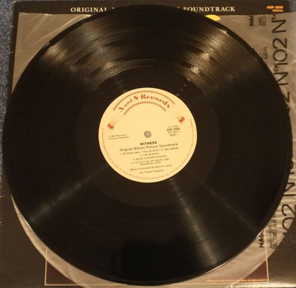 Maurice Jarre – Witness (Original Motion Picture Soundtrack) LP vinyl record, image 5 of 6