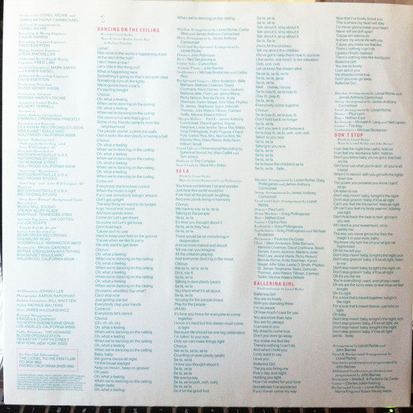 Lionel Richie – Dancing On The Ceiling LP vinyl record, image 4 of 7