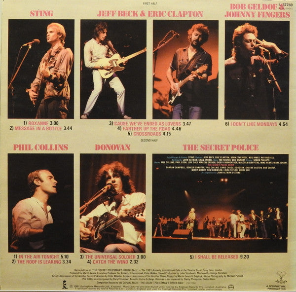 Various – The Secret Policeman's Other Ball (The Music) LP vinyl record, image 2 of 6