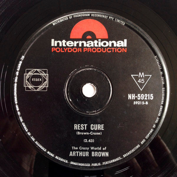 The Crazy World Of Arthur Brown – Fire 7" vinyl record, image 2 of 4