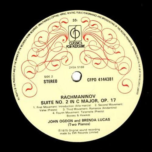 Sergei Rachmaninoff, Anton Stepanovich Arensky, Dmitri Shostakovich, Aram Khachaturian, John Ogdon, Brenda Lucas – Music For Four Hands (2xLP) LP vinyl record, image 3 of 8