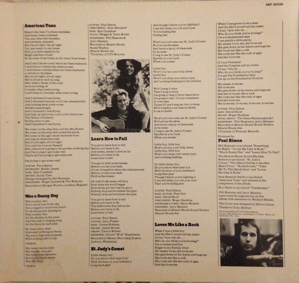 Paul Simon – There Goes Rhymin' Simon LP vinyl record, image 3 of 6