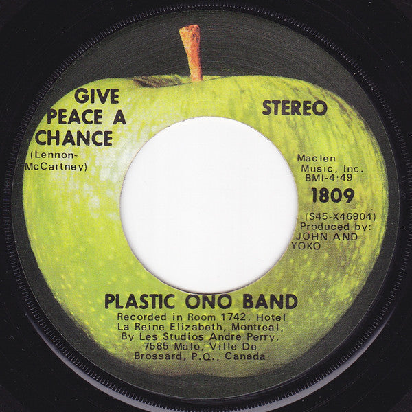 The Plastic Ono Band – Give Peace A Chance 7" vinyl record, image 1 of 4