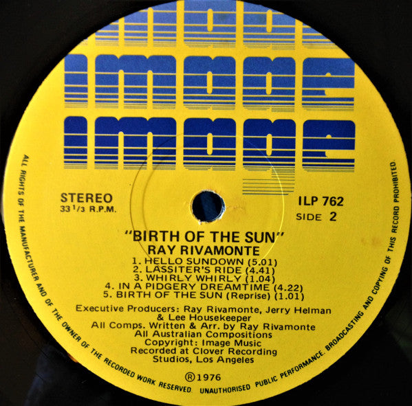 Ray Rivamonte – Birth Of The Sun LP vinyl record, image 10 of 10