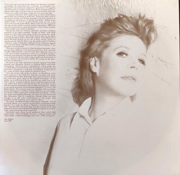 Marianne Faithfull – Strange Weather LP vinyl record, image 6 of 6