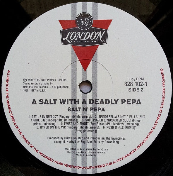Salt 'N' Pepa, Spinderella – A Salt With A Deadly Pepa LP vinyl record, image 4 of 4