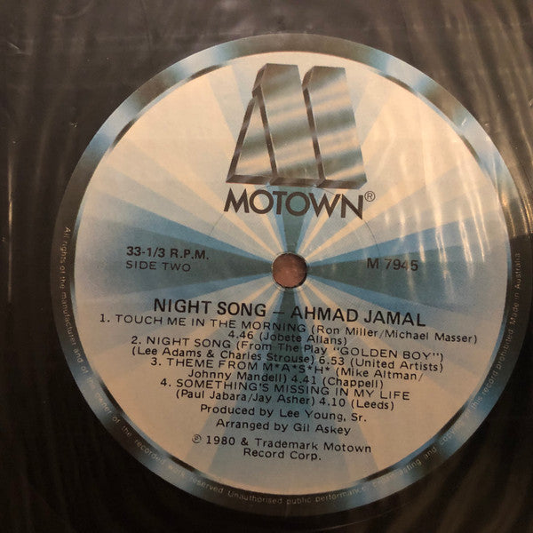 Ahmad Jamal – Night Song LP vinyl record, image 3 of 4