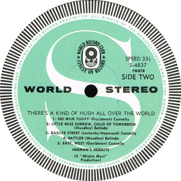 Herman's Hermits – There's A Kind Of Hush All Over The World LP vinyl record, image 4 of 4