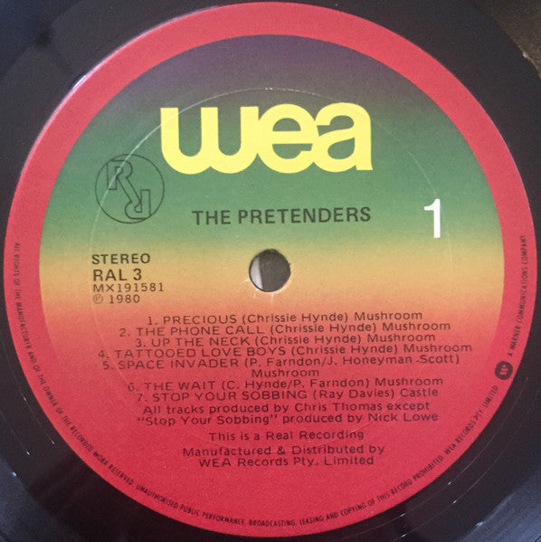 The Pretenders – Pretenders LP vinyl record, image 3 of 6