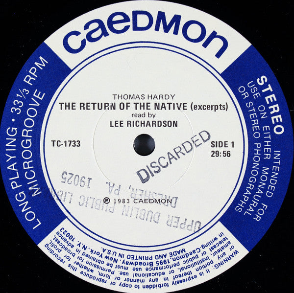 Thomas Hardy, Lee Richardson – The Return Of The Native (Excerpts) LP vinyl record, image 3 of 4