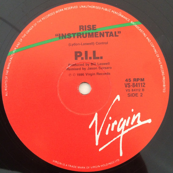 Public Image Limited – Rise 12" vinyl record, image 4 of 4