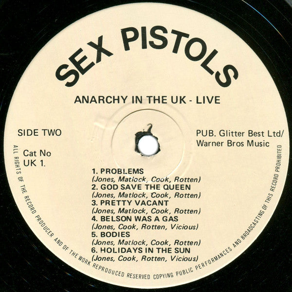 Sex Pistols – Anarchy In The UK - Live LP vinyl record, image 4 of 7