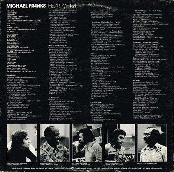 Michael Franks – The Art Of Tea LP vinyl record, image 2 of 4