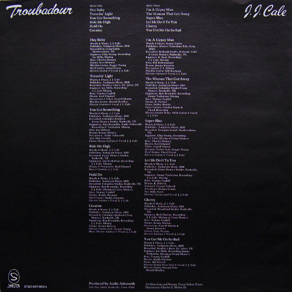 J.J. Cale – Troubadour LP vinyl record, image 4 of 4