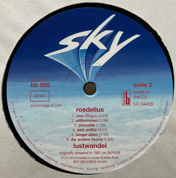 Hans-Joachim Roedelius – Lustwandel LP vinyl record, image 6 of 6