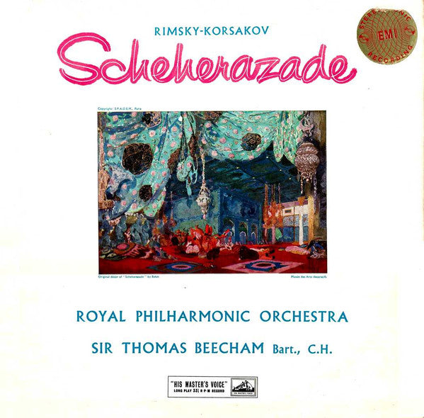 Nikolai Rimsky-Korsakov, Royal Philharmonic Orchestra, Sir Thomas Beecham – Scheherazade LP vinyl record, image 1 of 4