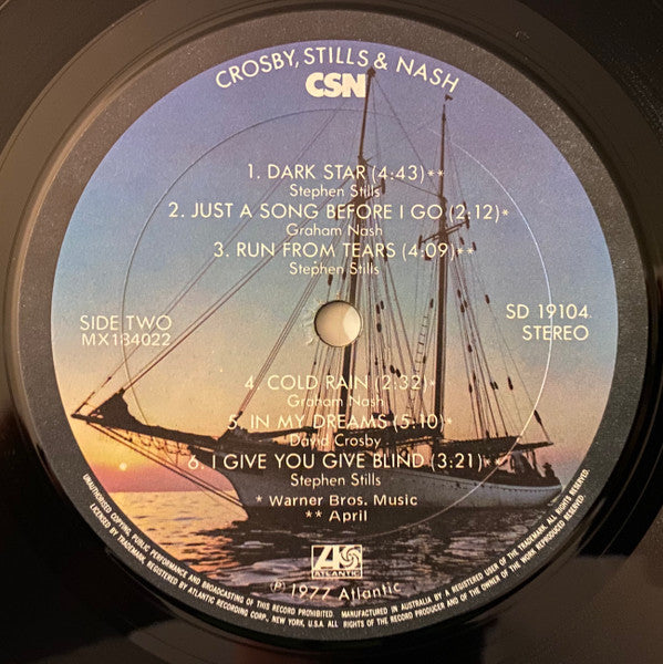 Crosby, Stills & Nash – CSN LP vinyl record, image 6 of 6