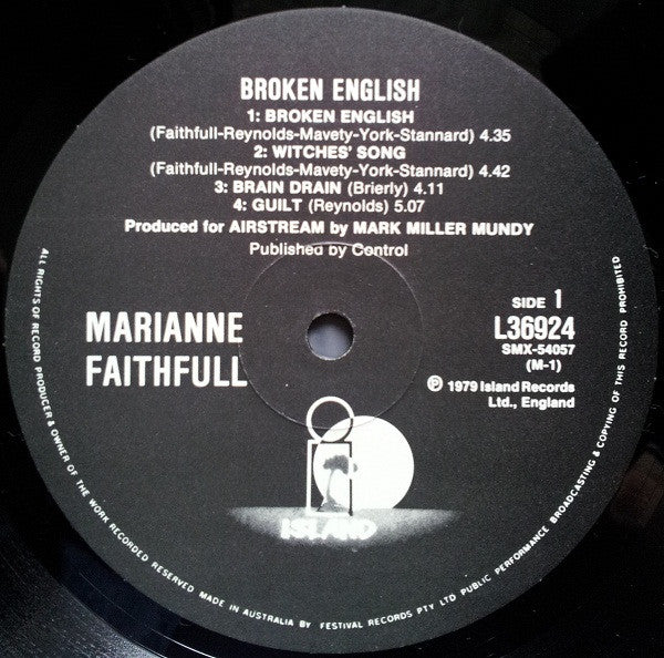 Marianne Faithfull – Broken English LP vinyl record, image 3 of 6