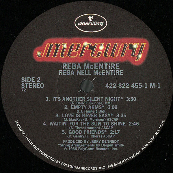 Reba McEntire – Reba Nell McEntire LP vinyl record, image 4 of 6