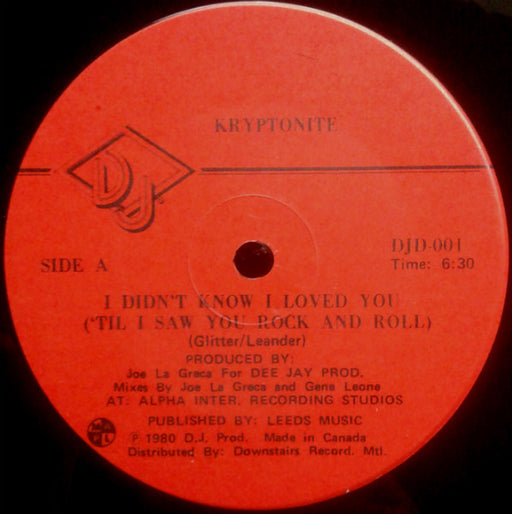 Kryptonite – I Didn't Know I Loved You (Til I Saw You Rock And Roll) / I Rock And Roll Part One 12" vinyl record, image 1 of 2