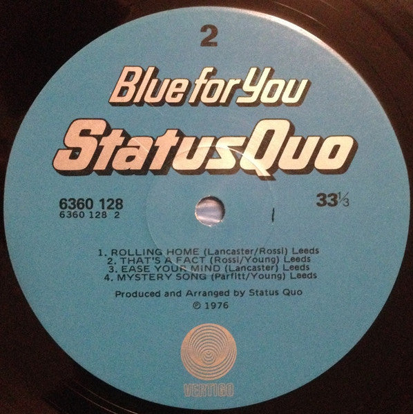 Status Quo – Blue For You LP vinyl record, image 5 of 7