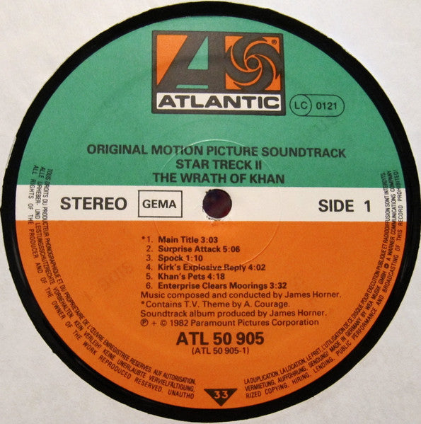 James Horner – Star Trek II: The Wrath Of Khan LP vinyl record, image 3 of 7