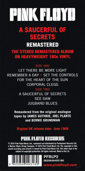 Pink Floyd – A Saucerful Of Secrets LP vinyl record, image 6 of 7