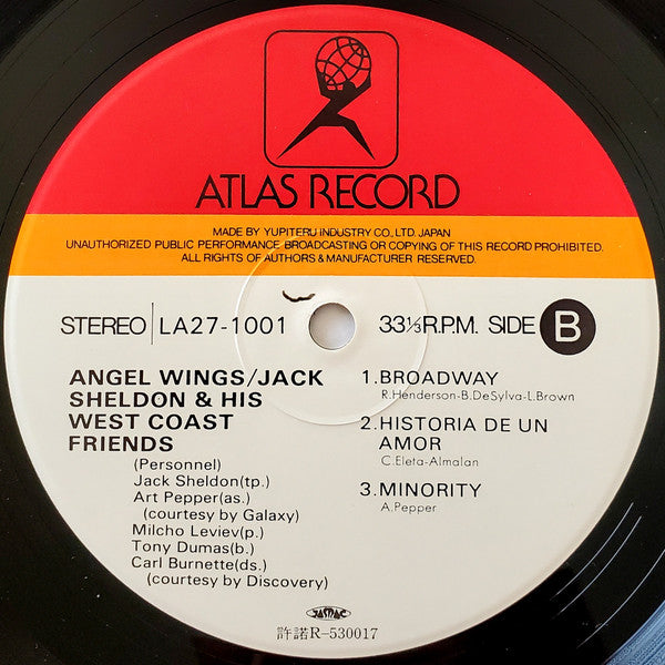 Jack Sheldon & His West Coast Friends – Angel Wings LP vinyl record, image 5 of 7