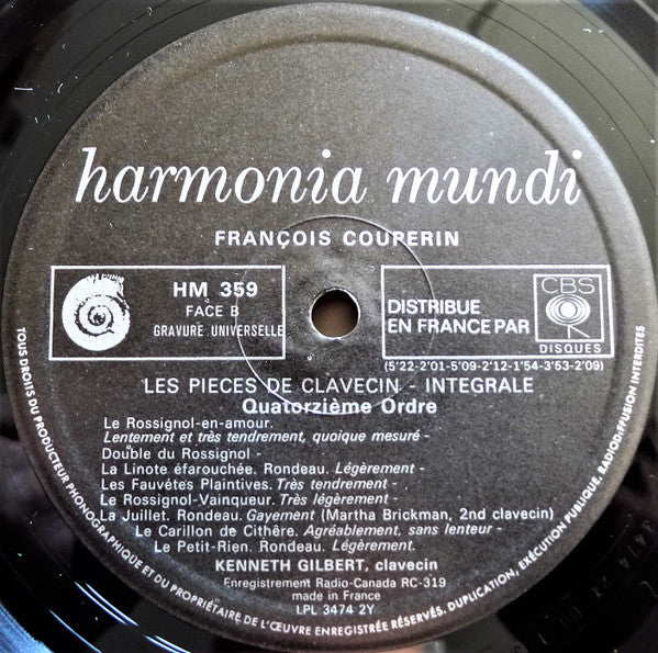 François Couperin, Kenneth Gilbert – Troisième Livre De Clavecin (4xLP) LP vinyl record, image 5 of 10