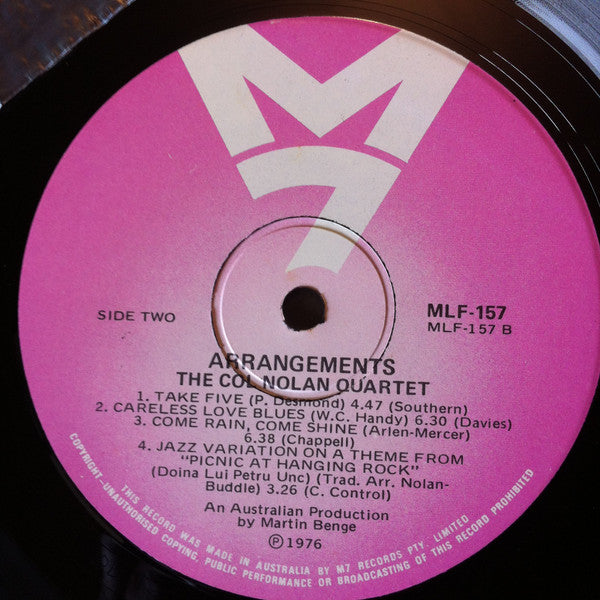 Col Nolan Quartet – Arrangements LP vinyl record, image 5 of 5