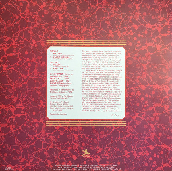 Jimmy Forrest, Miles Davis – Live At The Barrel LP vinyl record, image 4 of 7