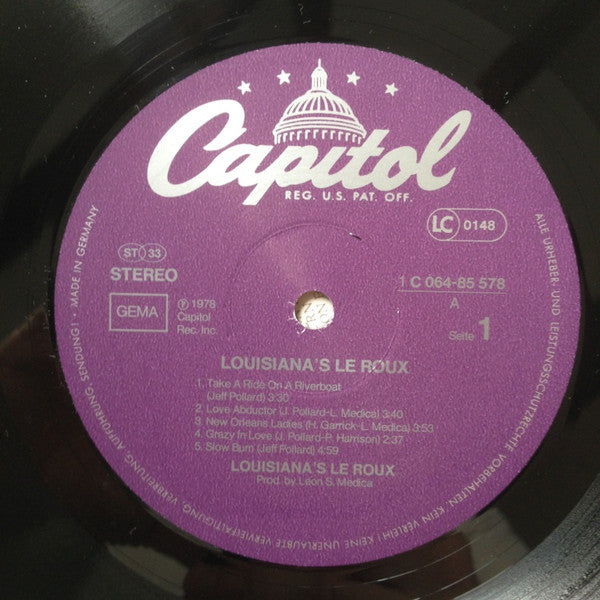 Le Roux – Louisiana's Le Roux LP vinyl record, image 3 of 6