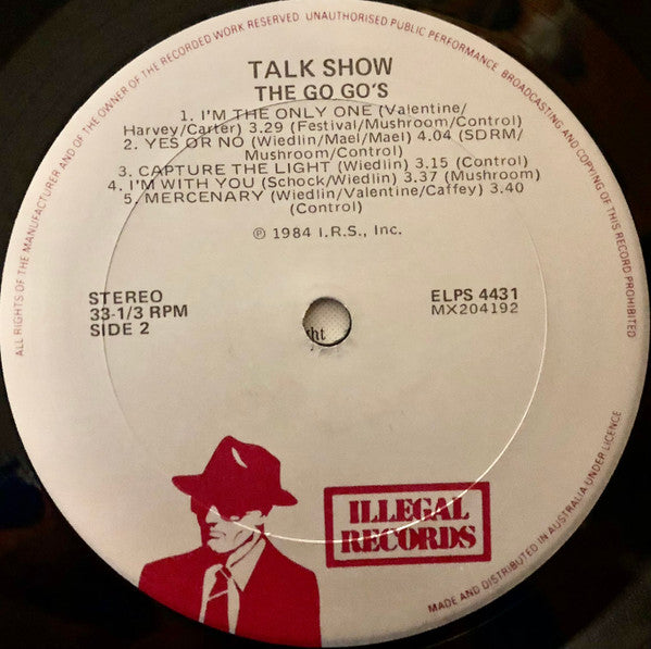 Go-Go's – Talk Show LP vinyl record, image 8 of 8