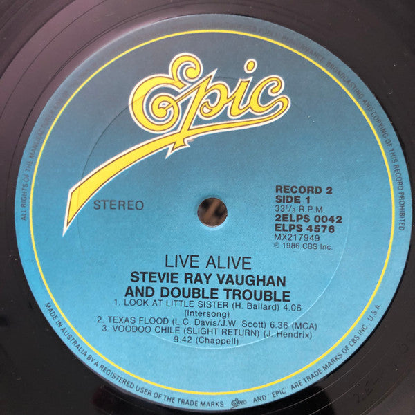 Stevie Ray Vaughan & Double Trouble – Live Alive (2xLP) LP vinyl record, image 6 of 7