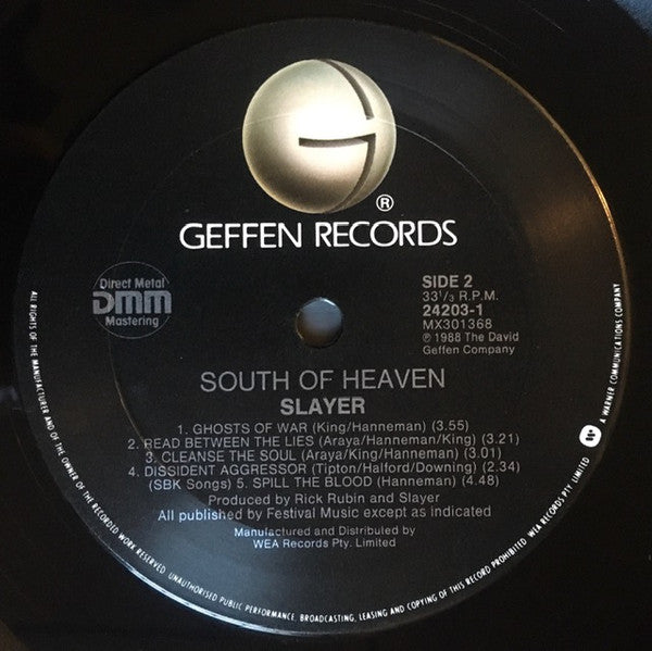 Slayer – South Of Heaven LP vinyl record, image 4 of 6