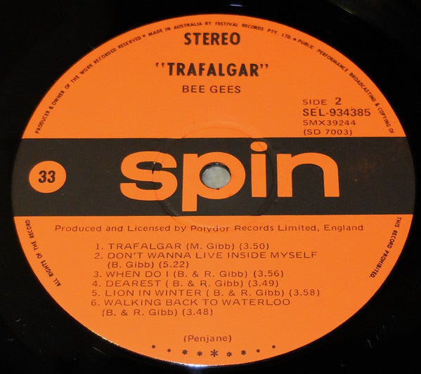 Bee Gees – Trafalgar LP vinyl record, image 5 of 5